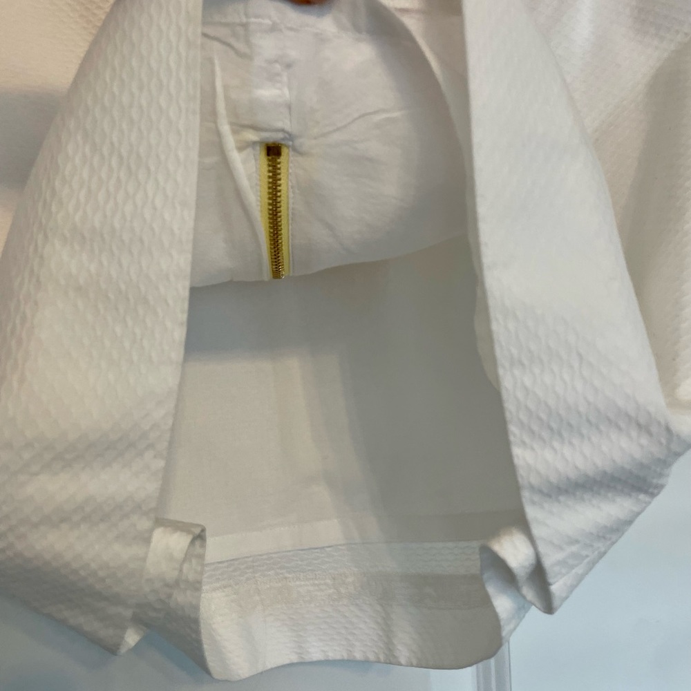 Lilly Pulitzer White Strapless Dress with Gold Zipper - Picture 10 of 13